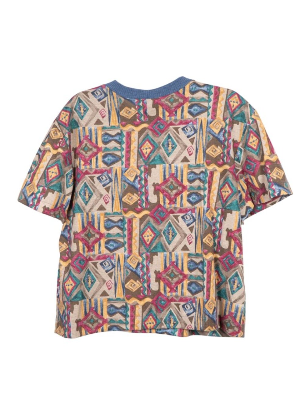 Nebula VTG Crewneck Cropped Shirt 12 Adult 90s Geometric Sportswear Short Sleeve - Picture 5 of 6